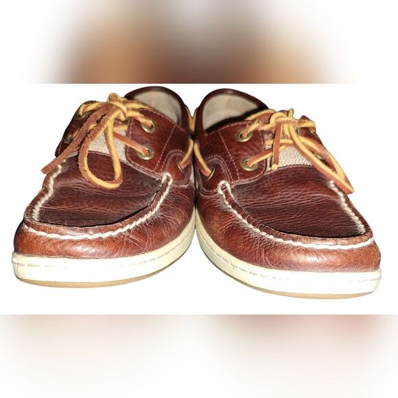 Sperry Top Sider Boatshoe Bluefish 2 Eye Tan Women 7M 9276632 Preppy Comfortable - Picture 7 of 7